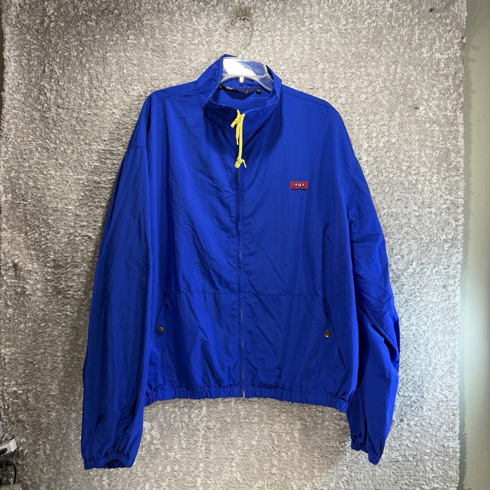 Vintage Ralph Polo By Ralph Lauren Nylon Hi Tech Windbreaker Jacket XL READ